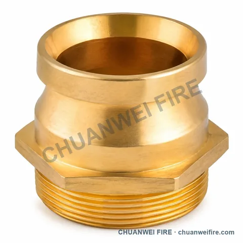 Brass-Finish Male-Threaded Plug-In Coupling