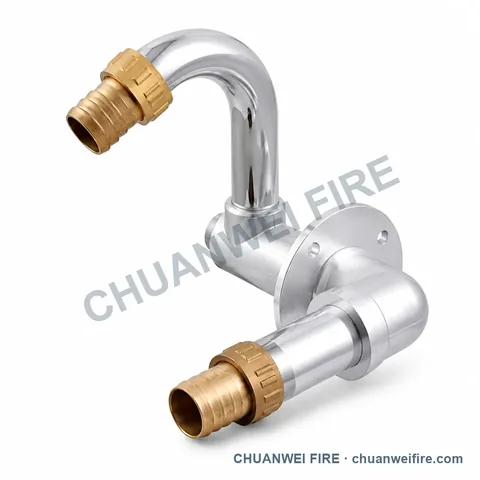 Silver-Finish Hose Reel Swivel Joint with Brass-Finish Ends
