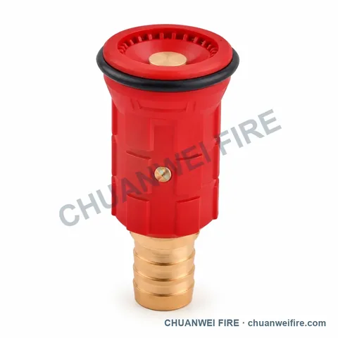 Red Brass-Finish Tail Compact Fire Hose Nozzle