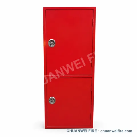 Red Stacked Solid-Door Fire Equipment Cabinet