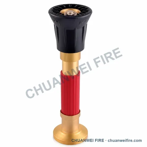 Red-Grip Flat-Base Long Fire Hose Nozzle