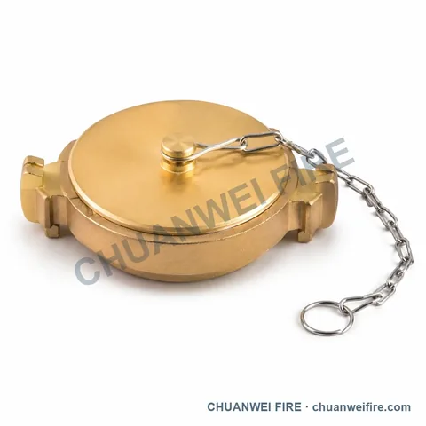 Brass-Finish Twin-Claw Fine-Chain Blank Cap