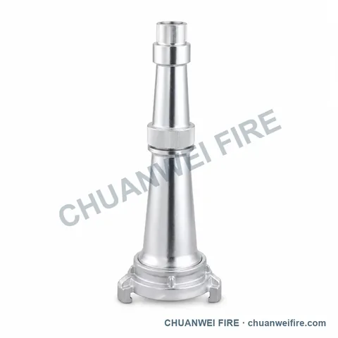Silver-Finish Segmented Claw-Coupled Fire Hose Nozzle