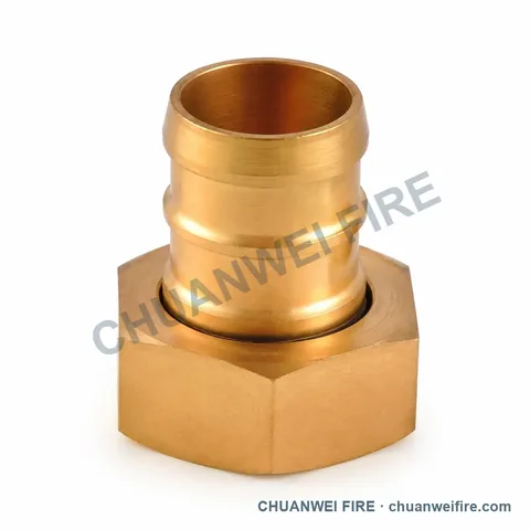 Brass-Finish Hexagonal Hose Tail Coupling