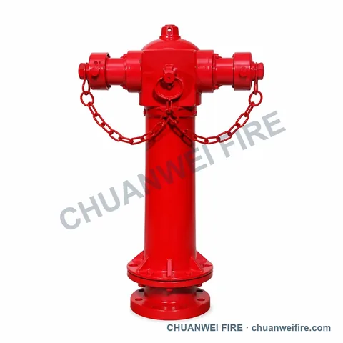 Red Chained-Cap Standpipe Fire Hydrant