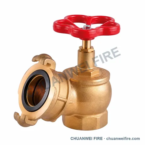 Brass-Finish Claw-Coupling Fire Hose Valve