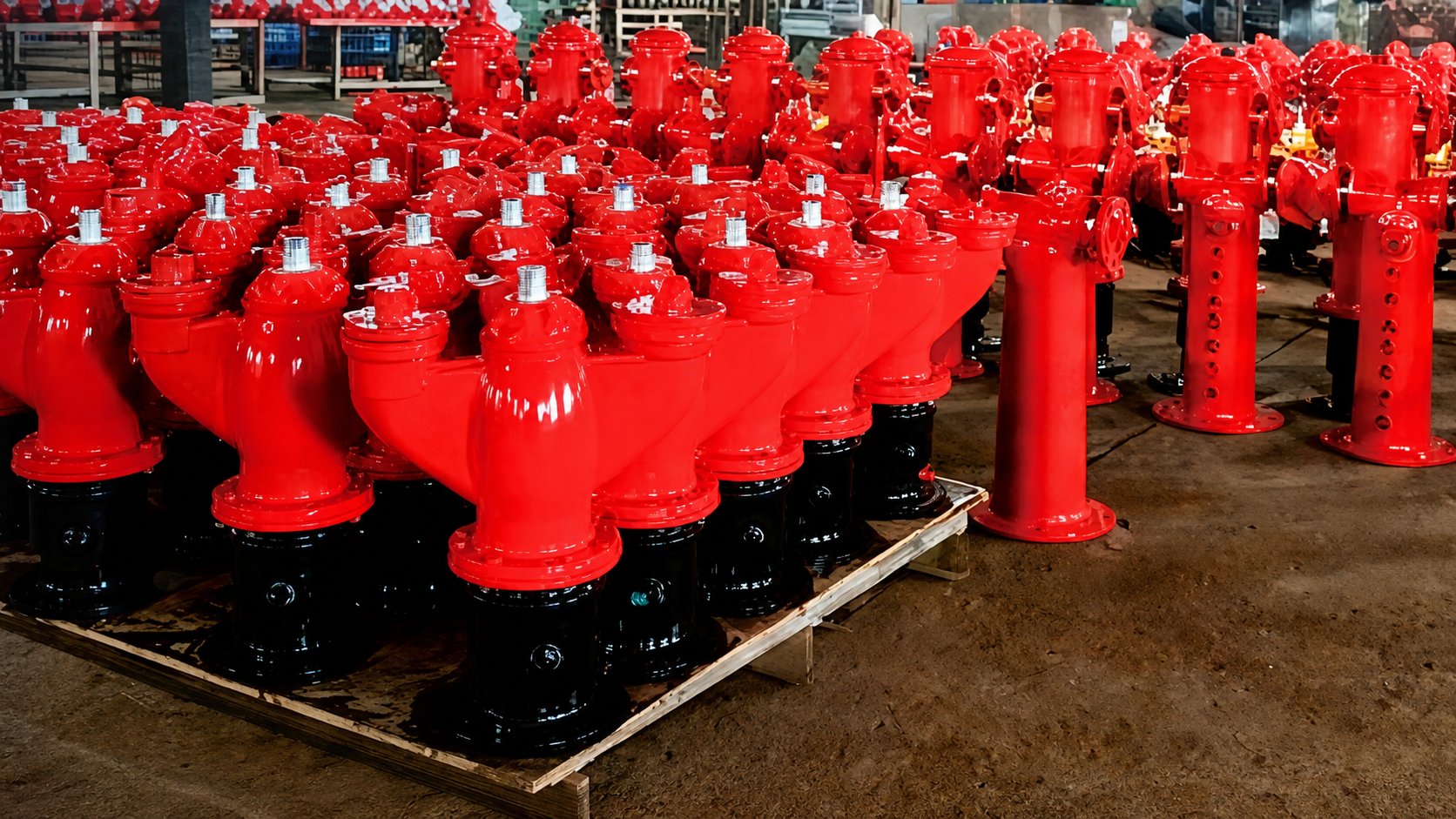 Batch production of fire hydrants
