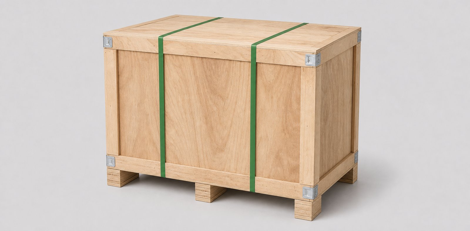Illustrative wooden case packaging