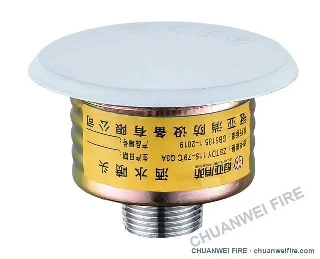 Concealed sprinkler with cover fitted — K115 / 79°C sprinkler sample