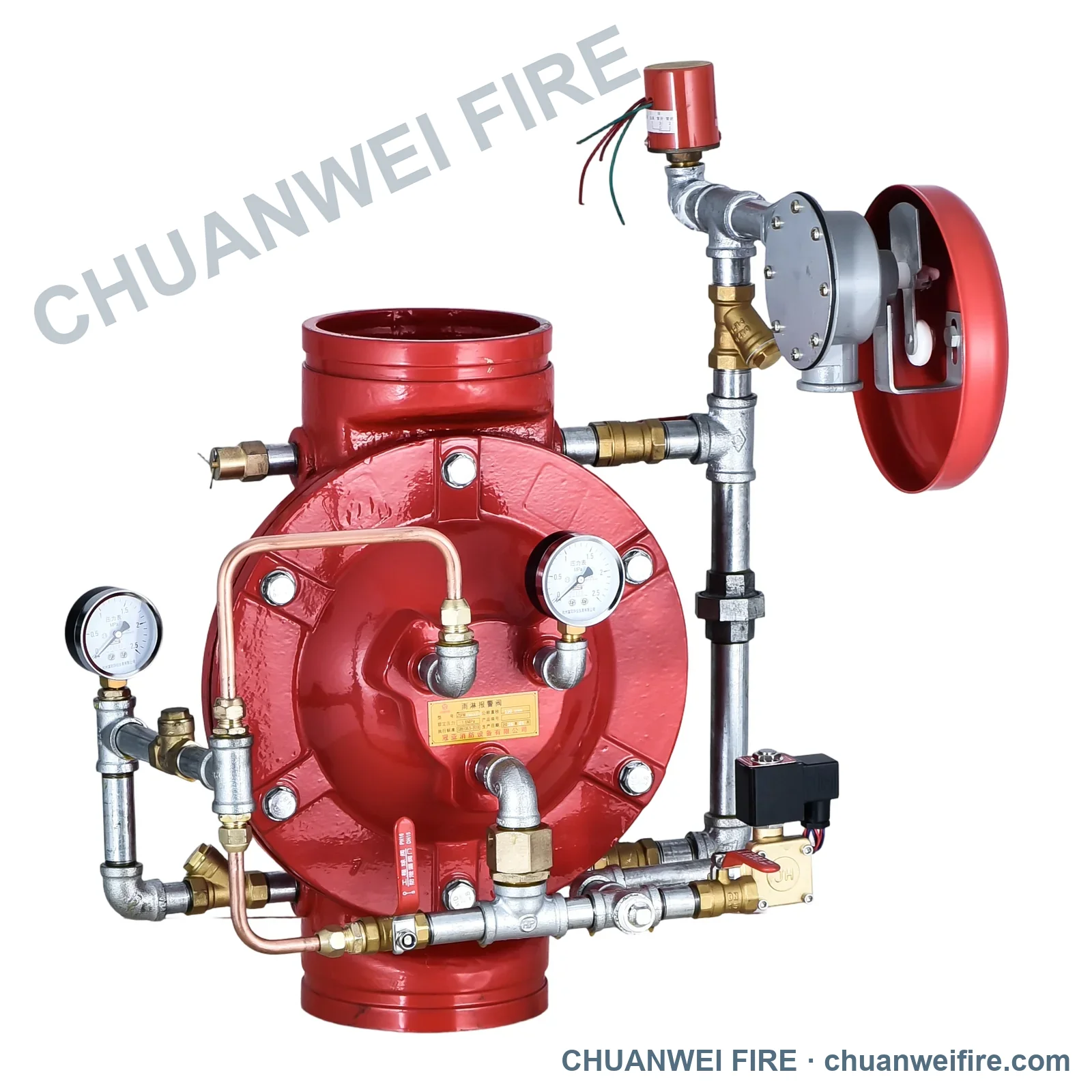 Enlarged diaphragm deluge valve