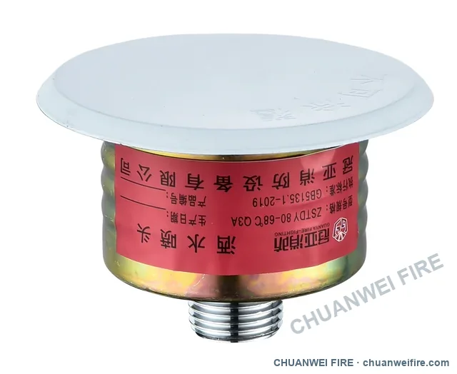 K80 quick-response concealed sprinkler — 68°C, covered assembly