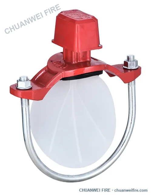 Saddle waterflow switch — alternate mounting view