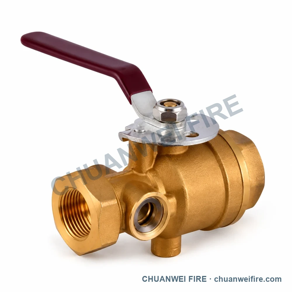 Catalog configuration illustration of Long-Lever Brass-Finish Ball Valve