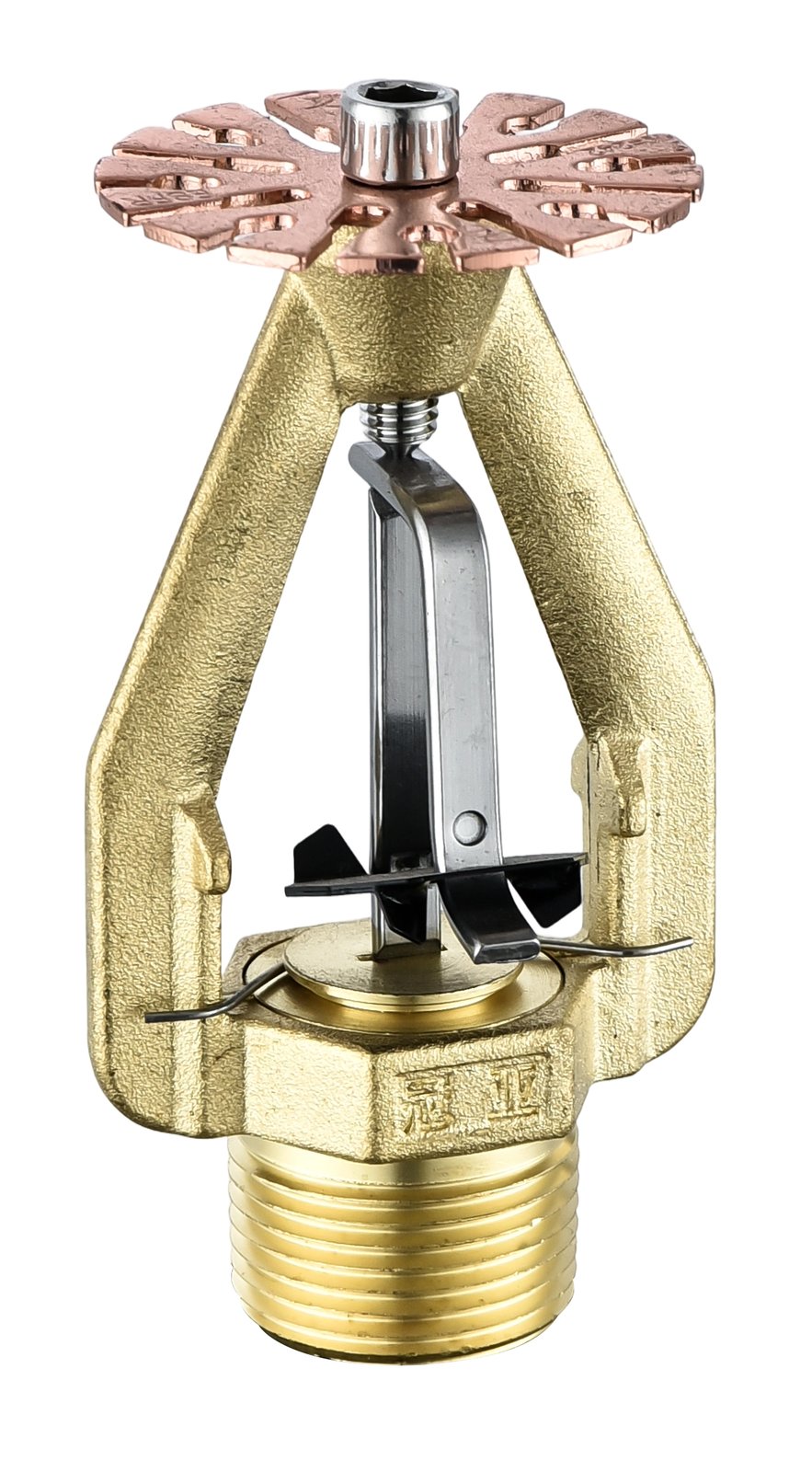 Natural copper ESFR pendent sprinkler with fusible link