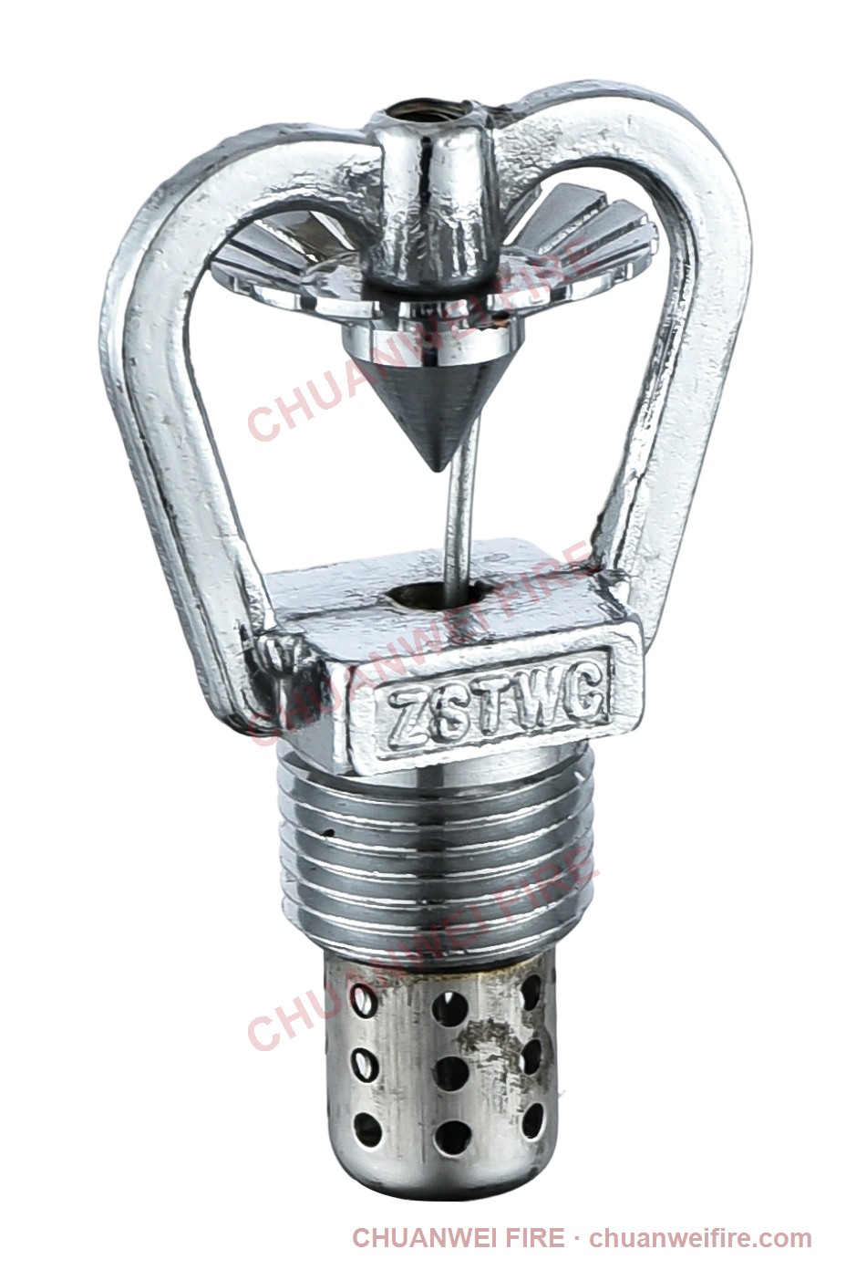 Impingement-type water mist nozzle with inlet strainer thumbnail