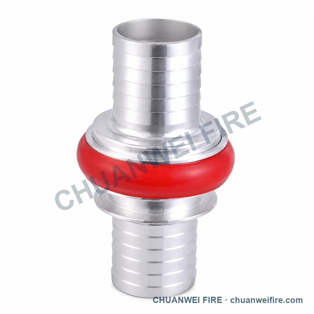 Catalog configuration illustration of Silver-Finish Red-Seal Fire Hose Coupling