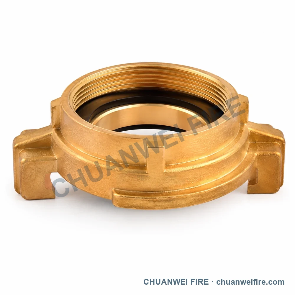 Catalog configuration illustration of Brass-Finish Female-Threaded Claw Coupling