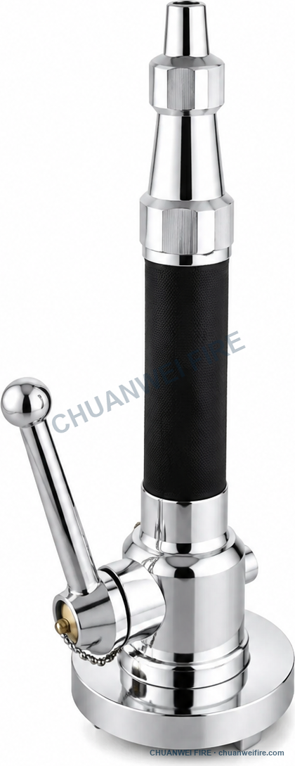 Catalog display of configuration A nozzle with side operating lever, black grip and broad inlet base