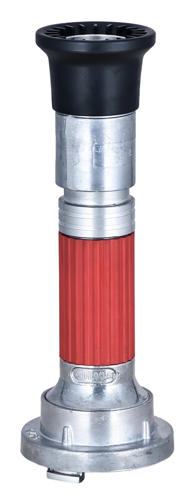 Combination jet and fog fire hose nozzle with GUANYA product marking