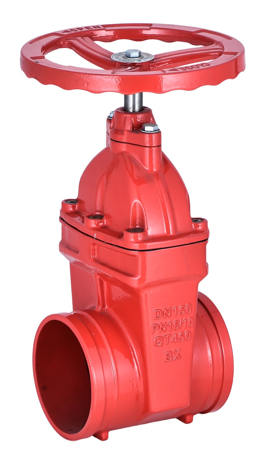 Grooved non-rising stem fire gate valve with handwheel